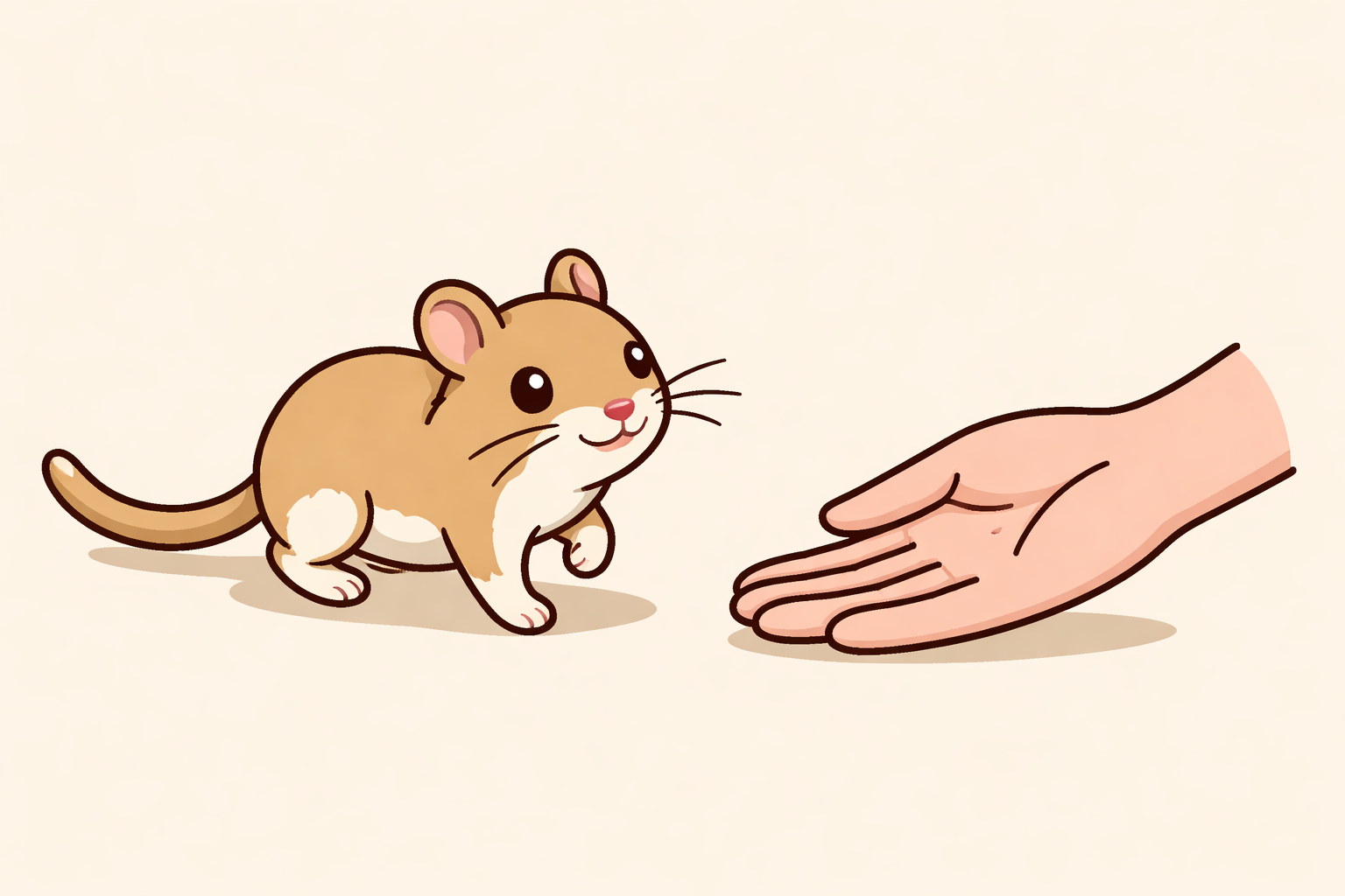 Il Gerbillo Si Avvicina Alla Mano: Segno Di Fiducia?